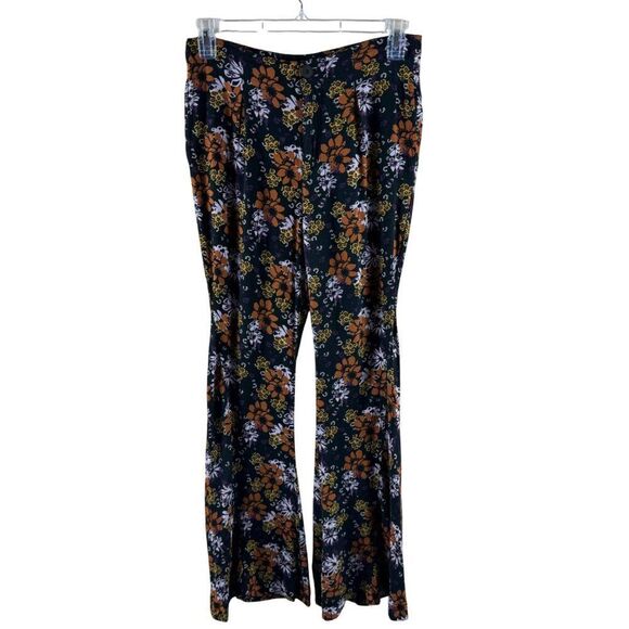 Free People Can't Take My Eyes Off Of You High Rise Floral Flare Pants Small - Picture 2 of 13